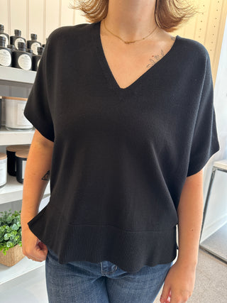 V neck dolman popover
