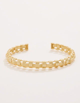 Basket Weave Cuff Gold