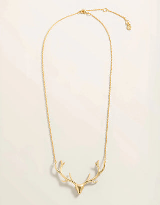 Antlers Necklace 18" Gold