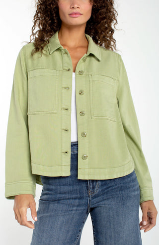 High/ Low Denim Shacket