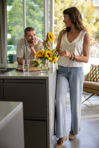 Sleeveless Pintucked Woven Top With Ruffles