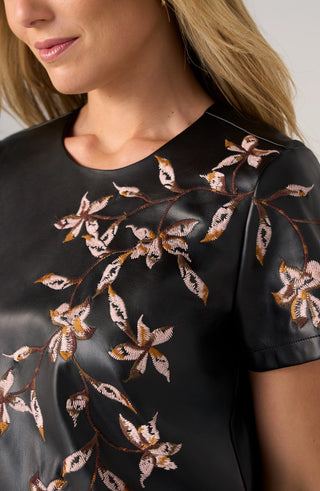 Short Sleeve Crew Neck Tee W/ Embroidery