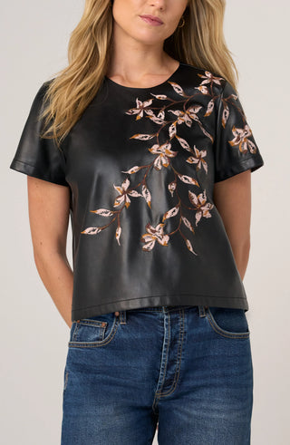 Short Sleeve Crew Neck Tee W/ Embroidery