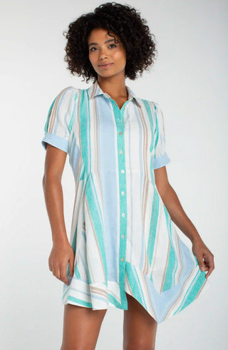 asymmetrical shirt dress Asymmetrical Shirt Dress Light Misty Grey La Garonne