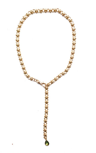 Luxe Necklace w/ Bezel Teardrop