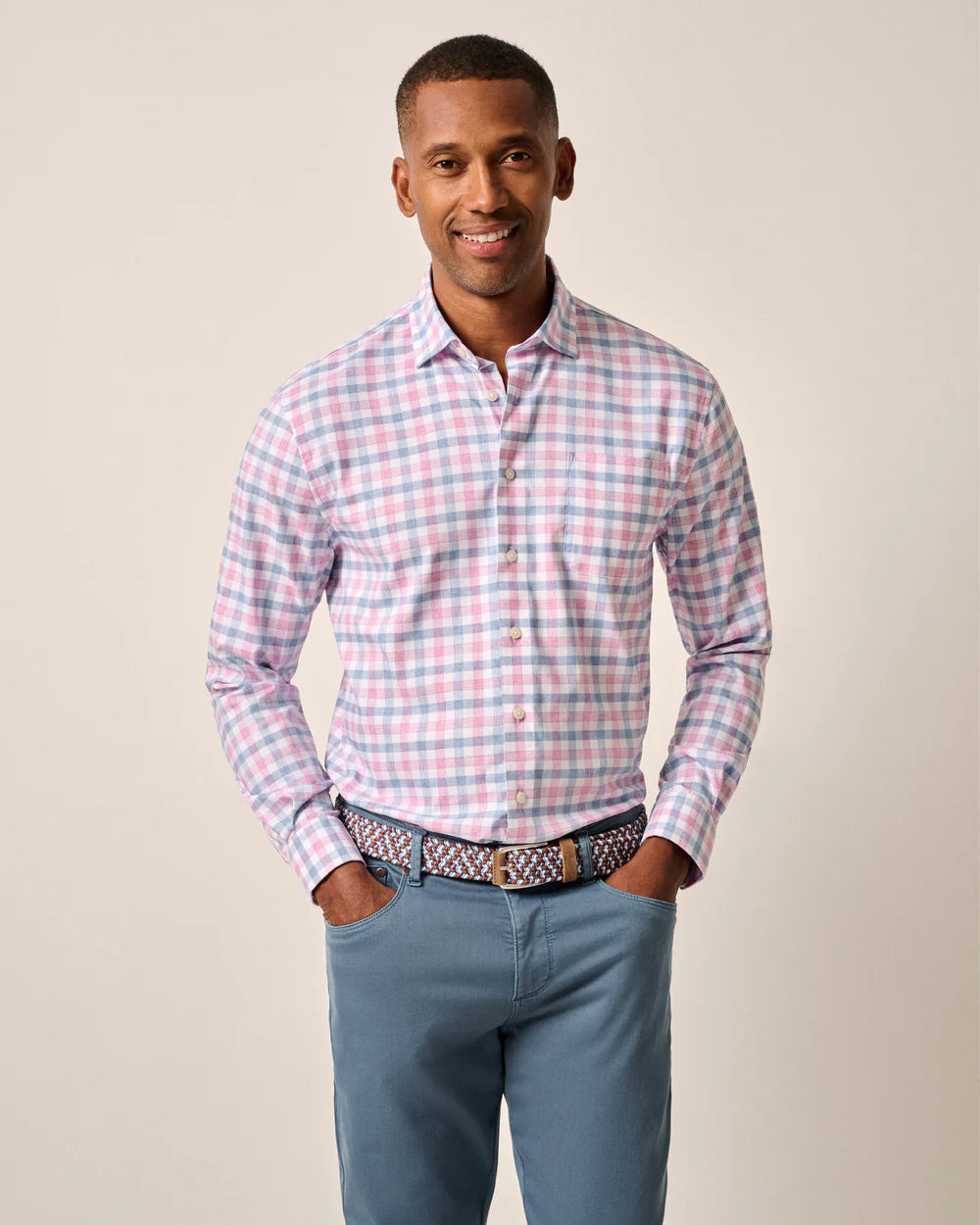 McArthur Pink Performance Button Up Shirt