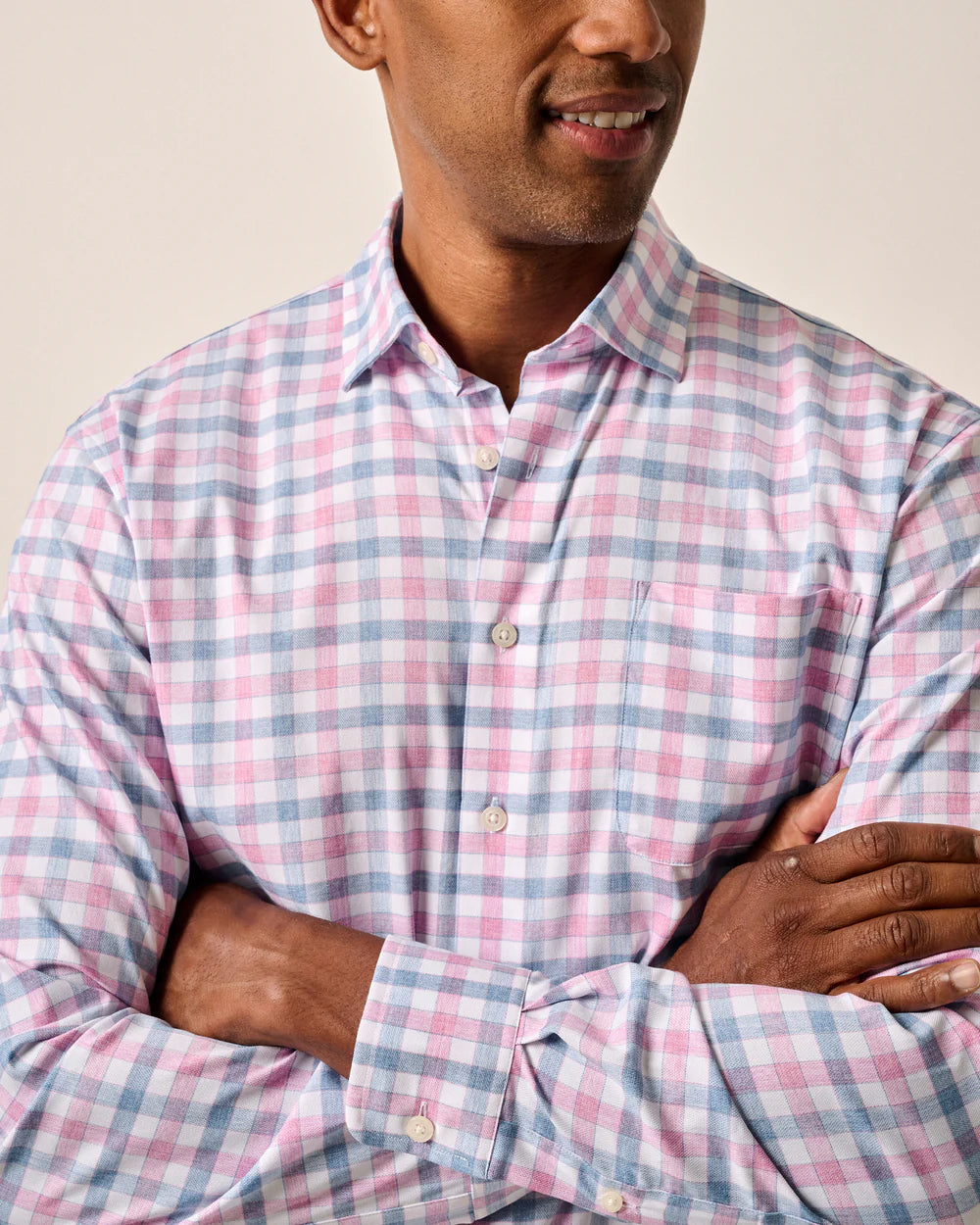 McArthur Pink Performance Button Up Shirt