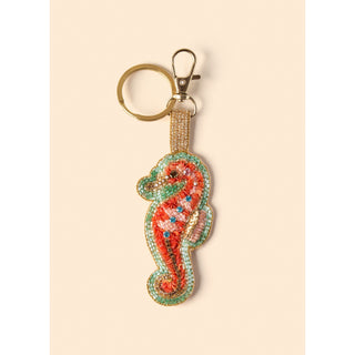 Beaded Keyring - Sparkling Seahorse