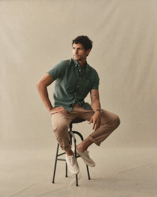 The Short Sleeve Jack in Deep Sea Seersucker