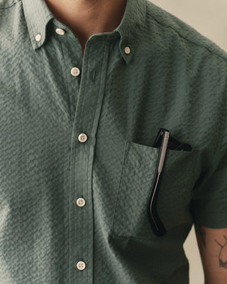 The Short Sleeve Jack in Deep Sea Seersucker