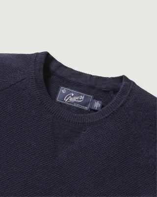 Ernest Cotton Cashmere Crew Navy