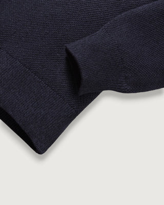 Ernest Cotton Cashmere Crew Navy
