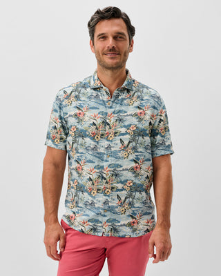 "Surf Flannel" Short Sleeve Button Down Shirt