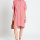 Ladies Woven Dress Red Coral