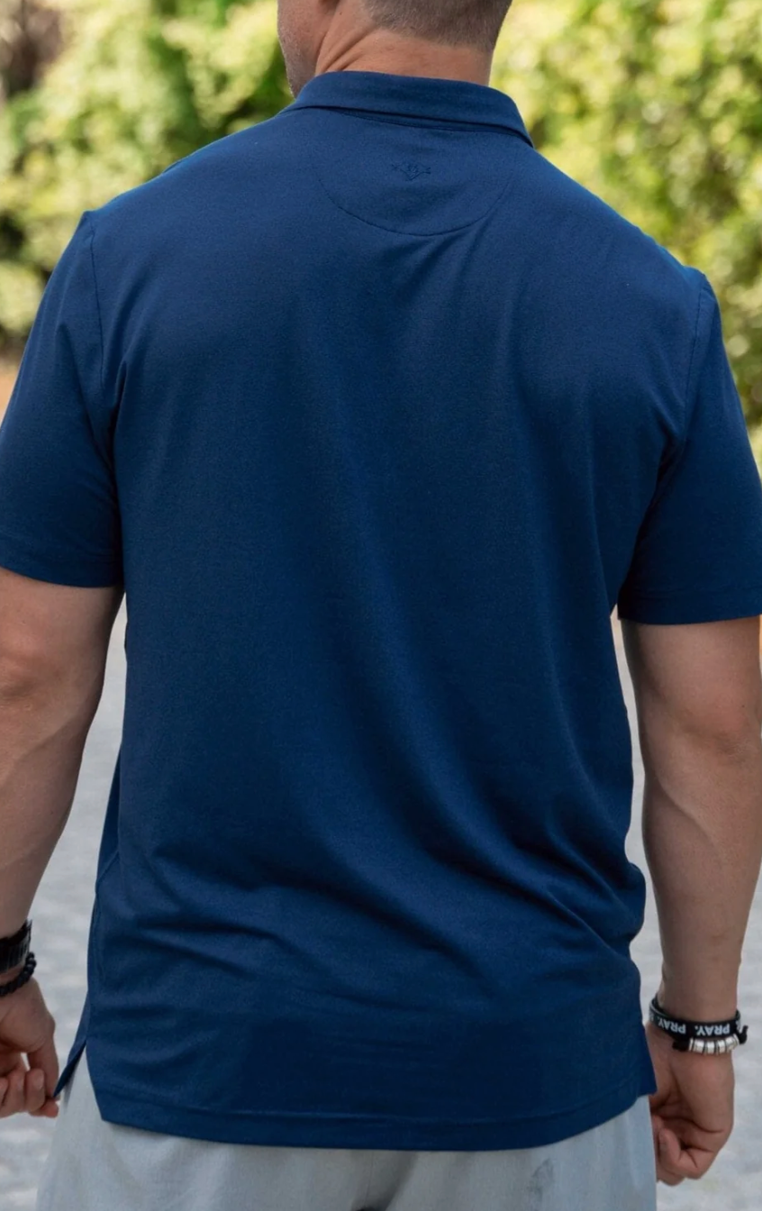 Performance Polo - Heather Navy