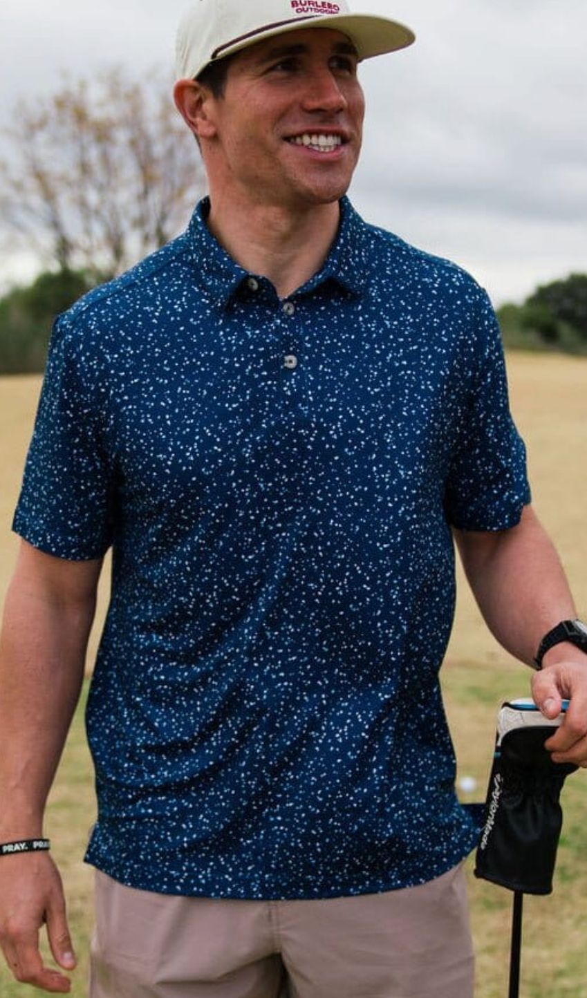 Performance Polo - Navy Speckled