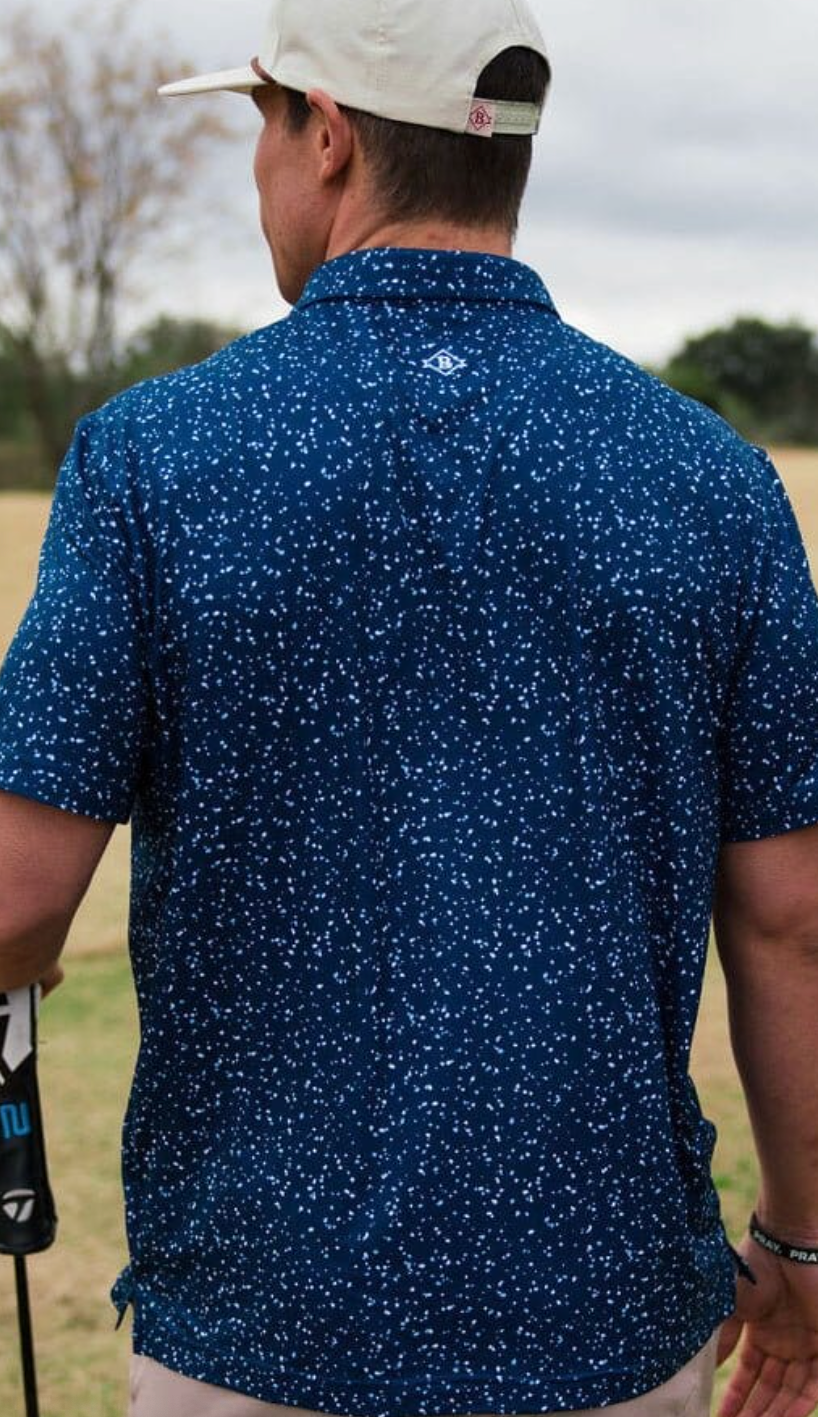 Performance Polo - Navy Speckled