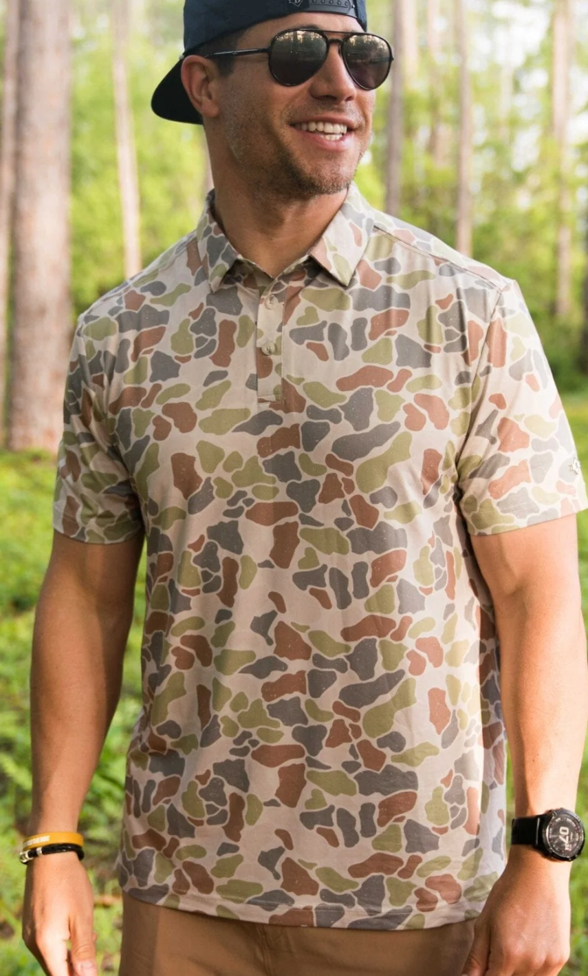 Performance Polo - Driftwood Camo