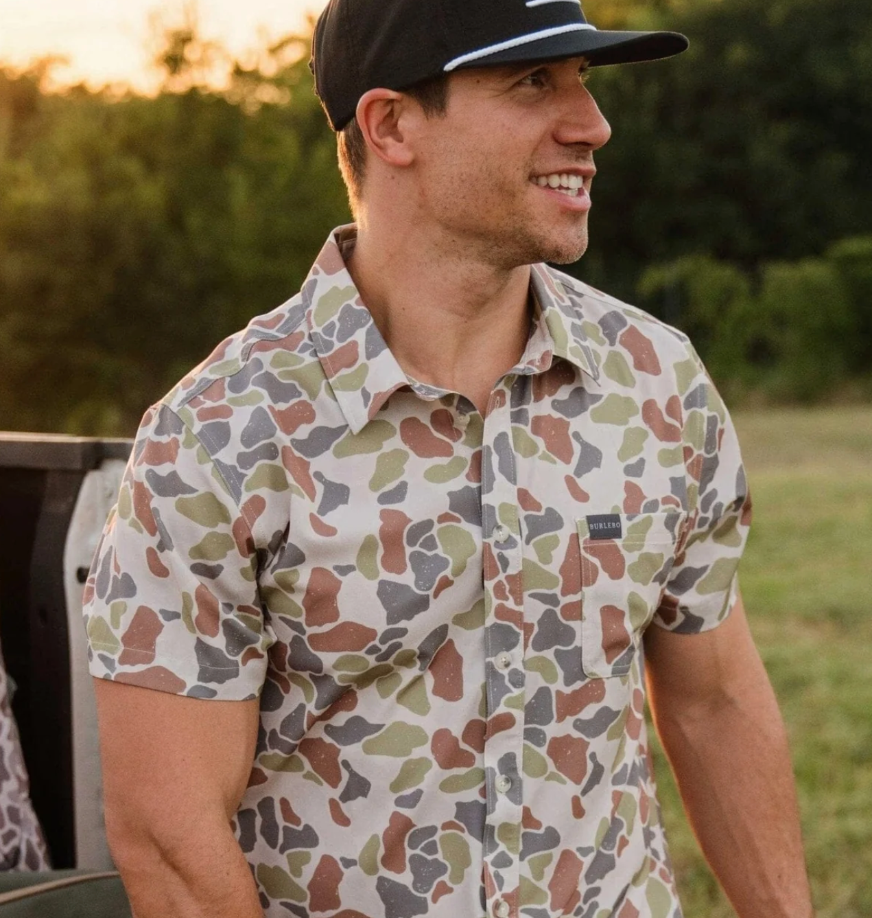 Performance Button Up - Driftwood Camo