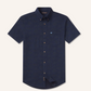 Atoll Woven Shirt - Geometric Fish Navy