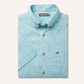 Island Linen Shirt - Flamingos Blue