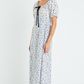 Floral Print Puff Sleeve Maxi Dress