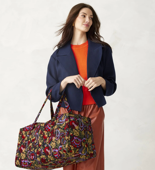 Large Duffle Midnight Garden Paisley in Cotton gabardine