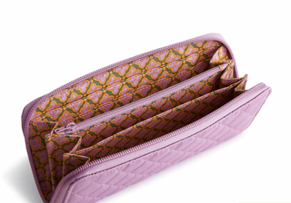 Continental Wallet Purple Rhapsody in Cotton gabardine