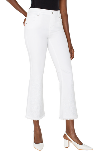 gia glider crop flare w fray hem 25.5"