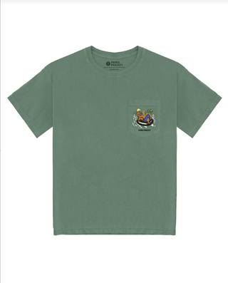 ESCAPE TO NATURE BEAR FLOAT POCKET TEE