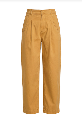 High rise pleated trouser w flap pockets 28' ins