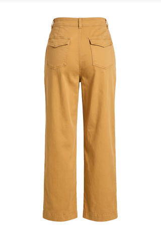 High rise pleated trouser w flap pockets 28' ins