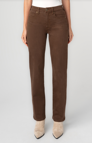 Kennedy comfort waist straight 32' ins Carob Brown