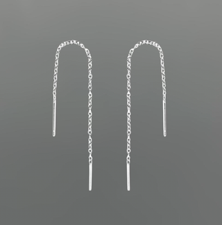 Minimal Silver Bar Threaders