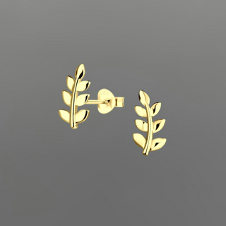 Gold Leaf Branch Studs