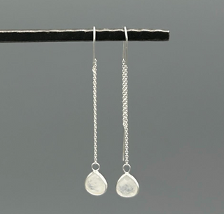 Silver Teardrop Stone Threaders