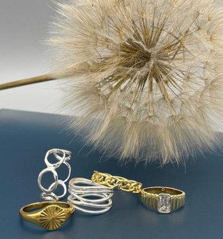 Gold Oval Chain Link Ring