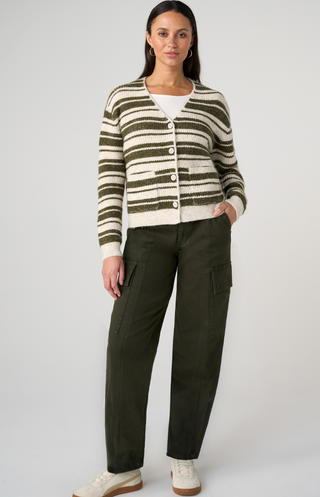 long sleeve button front cardigan sweater