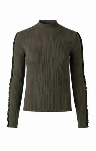 mock neck long sleeve sweater