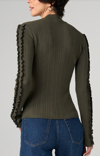 mock neck long sleeve sweater