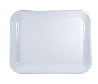 Solid quarter sheet tray white