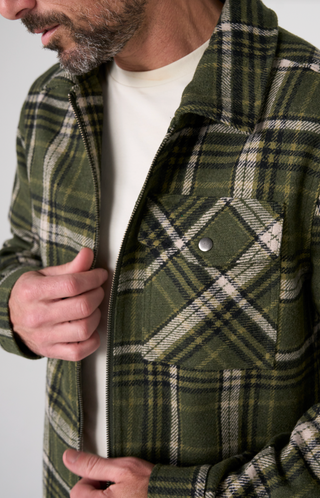 Zip up jacket Black & Olive