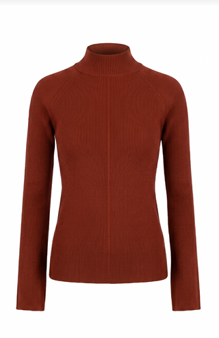 Long sleeve turtle neck sweater ribbed
