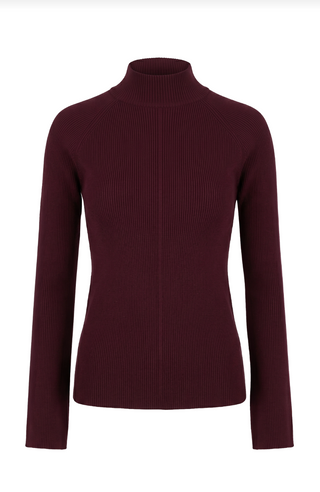 Long sleeve turtle neck sweater ribbed