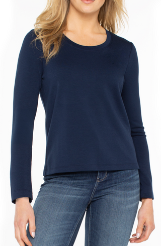 Long Sleeve Scoop Neck Knit Top