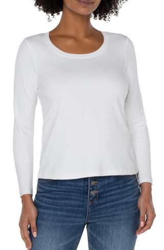 Long Sleeve Scoop Neck Knit Top