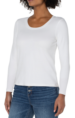 Long Sleeve Scoop Neck Knit Top