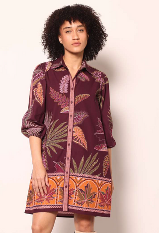 Ava Dress - Wine Flora