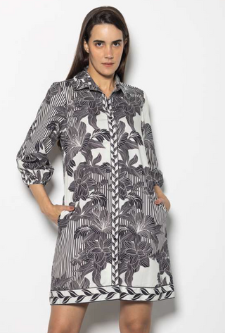 Ava Dress - Noir Florals