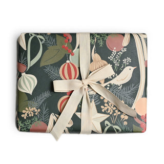 Ornaments & Bows Wrap - Roll of 3 Sheets